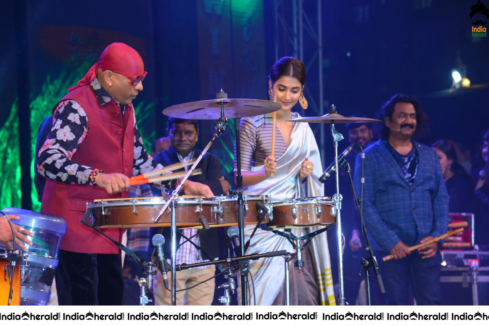 When Pooja Hegde started playing drums along with Sivamani Set 3