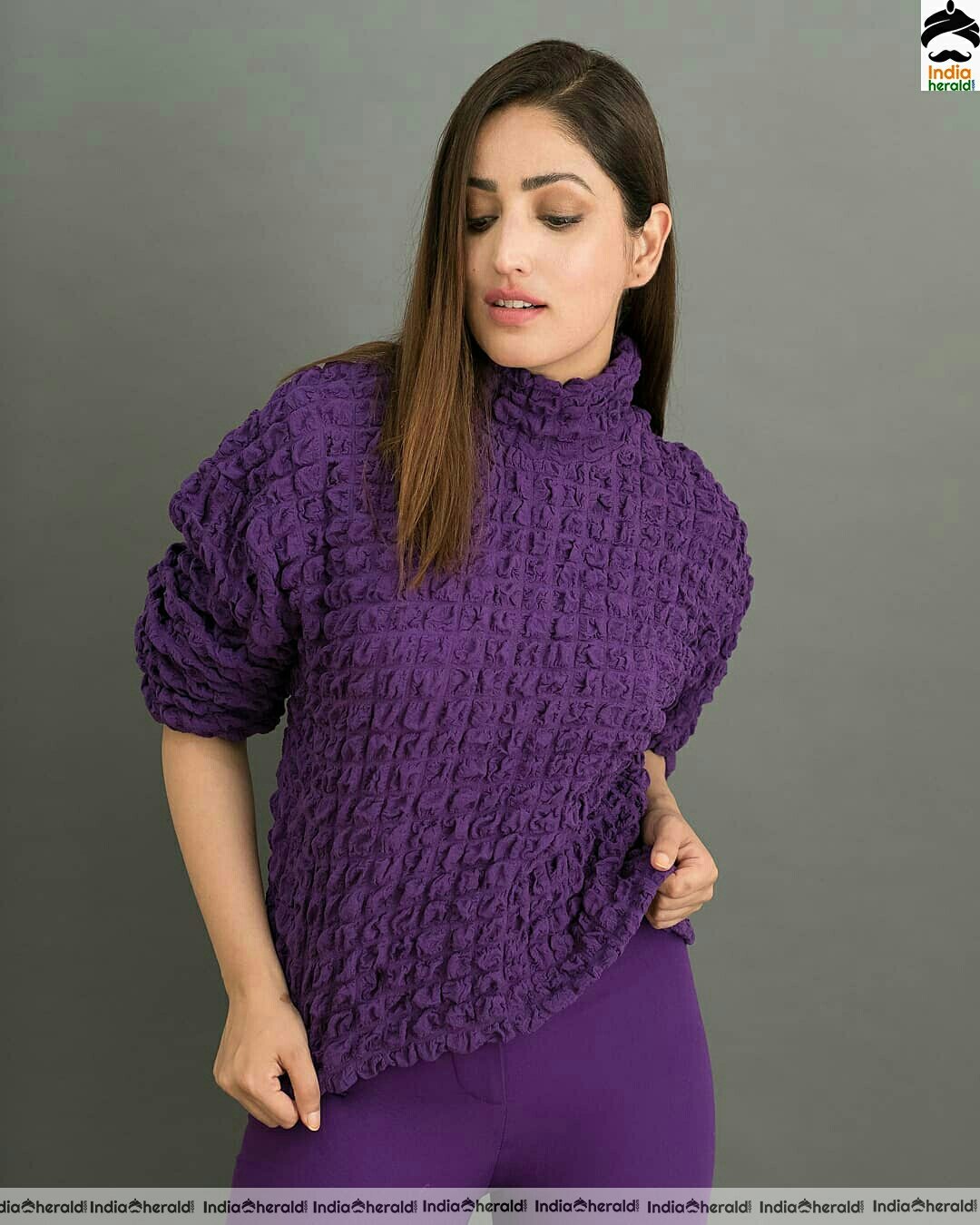 Yami Gautam Hot Violet Dress Stills