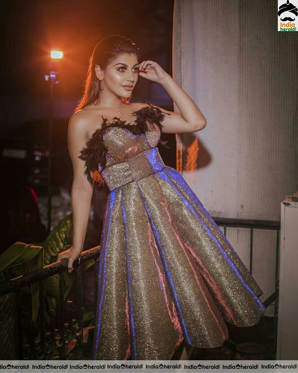 Yashika Aannand Hot golden dress Photoshoot