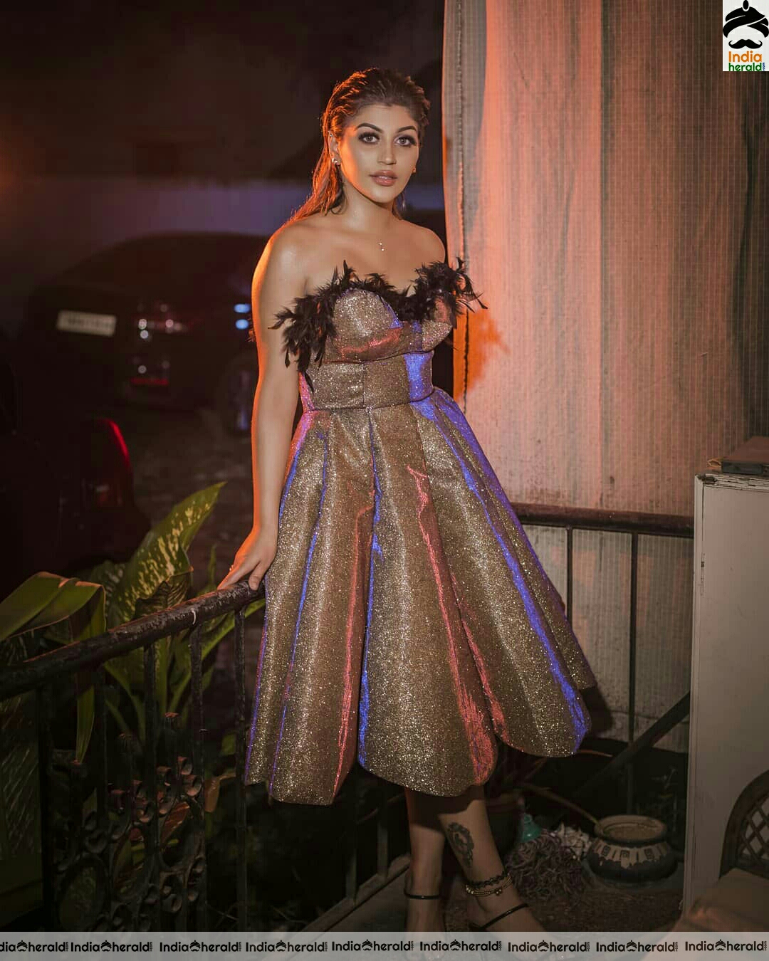 Yashika Aannand Hot golden dress Photoshoot