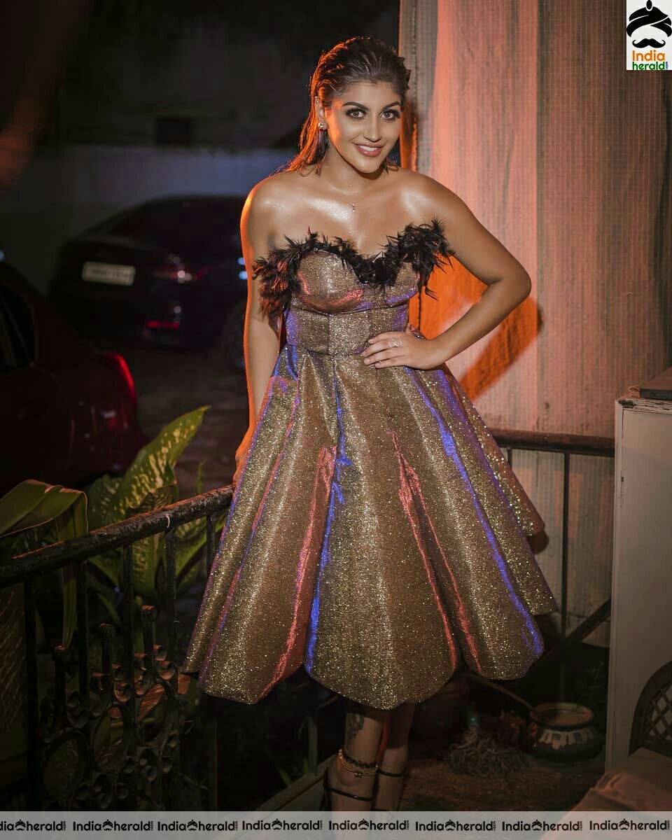 Yashika Aannand Hot golden dress Photoshoot