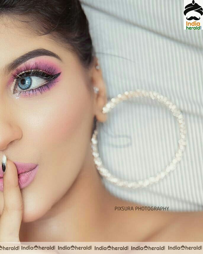 Yashika Hot Pink Dress Photoshoot