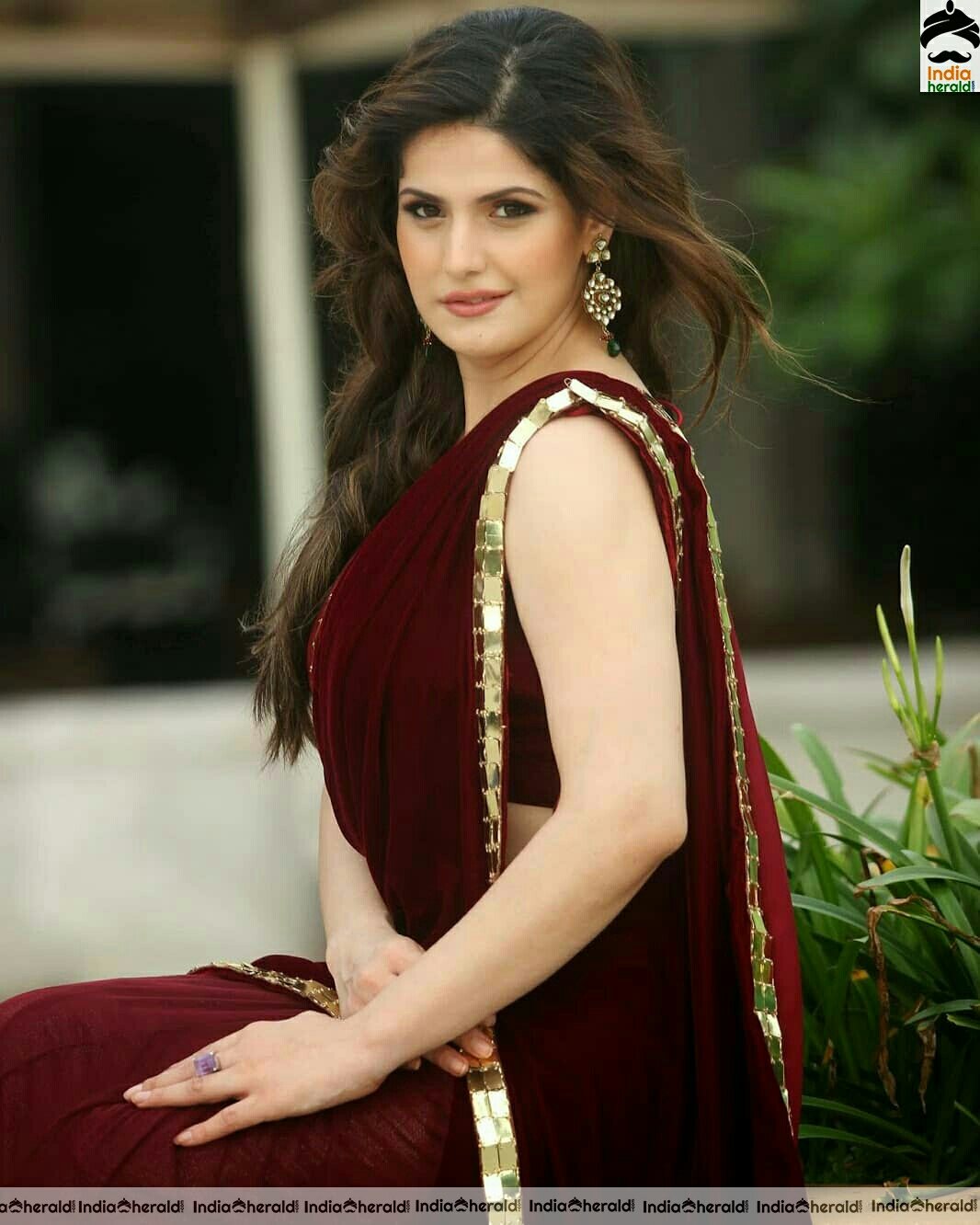 Zarine Khan shows her hot curves in saree