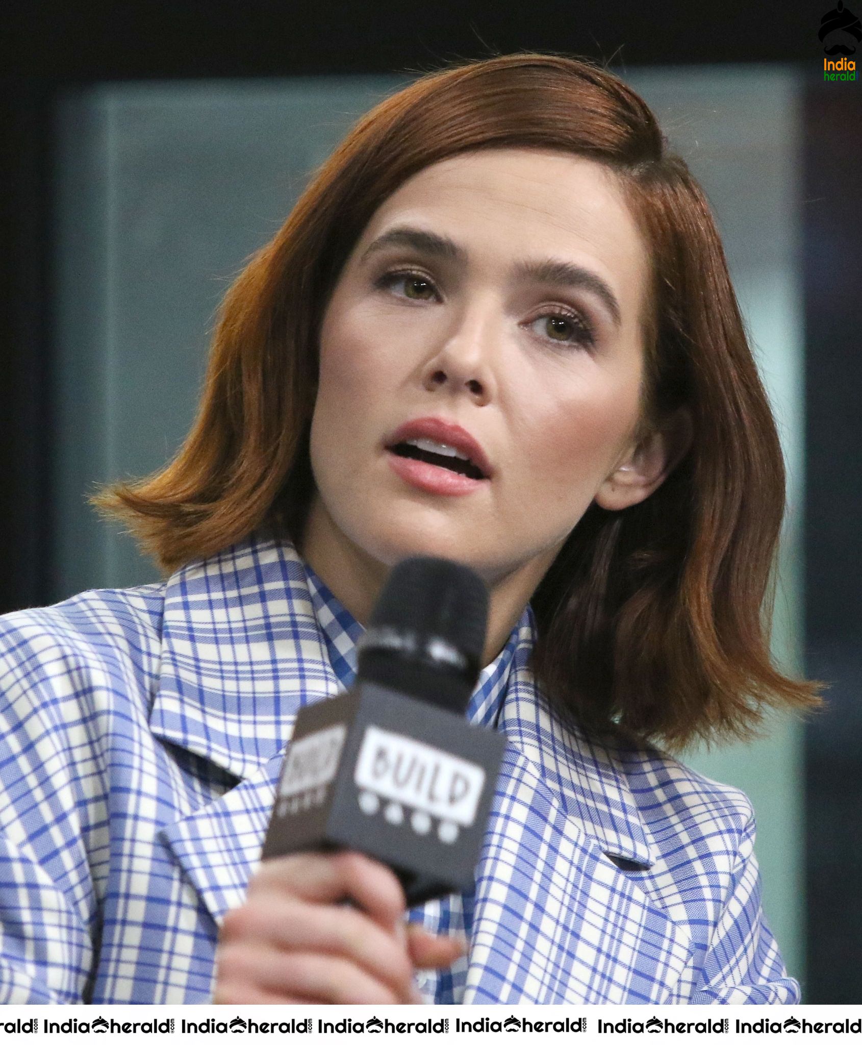 Zoey Deutch Attends the Build Series to discuss Buffaloed at Build Studio in New York