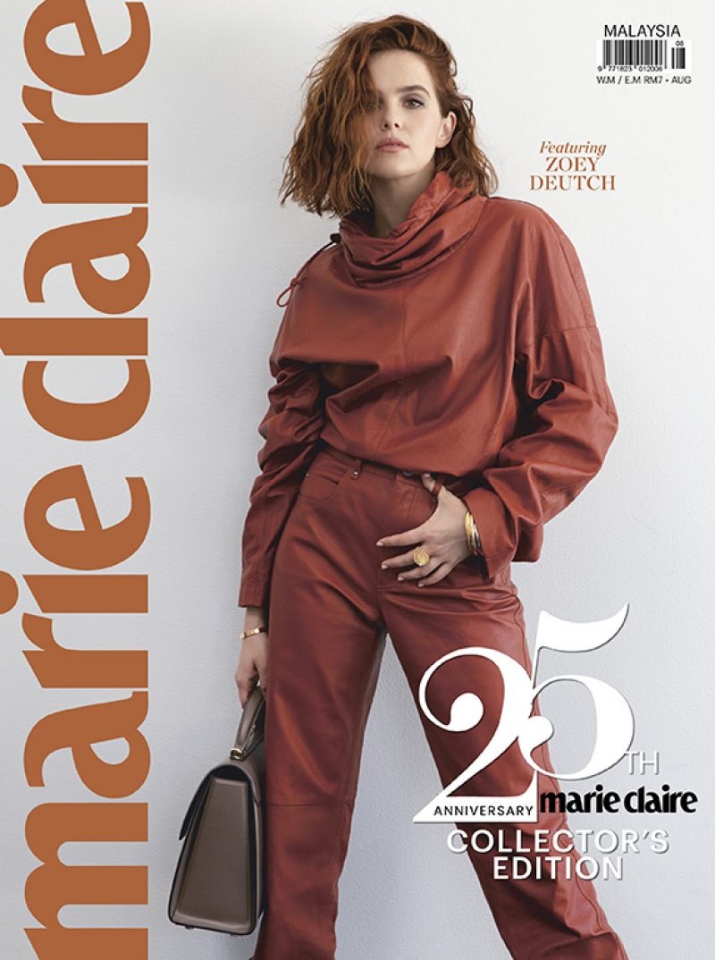 Zoey Deutch Boses For Marie Claire Malaysia August 2019 Issue