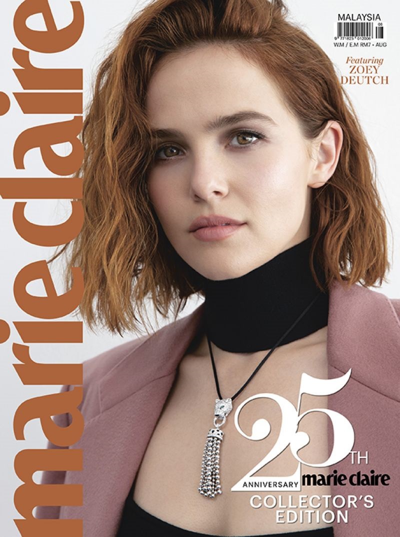 Zoey Deutch Boses For Marie Claire Malaysia August 2019 Issue