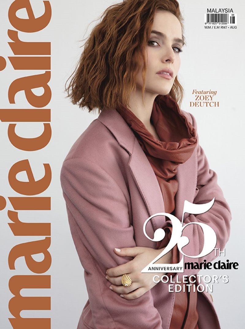 Zoey Deutch Boses For Marie Claire Malaysia August 2019 Issue