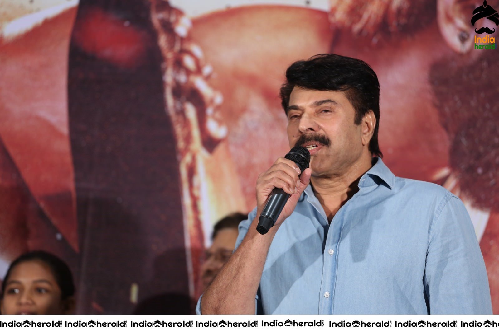Actor Mammootty Stills from Mamangam Movie Trailer Launch Set 1