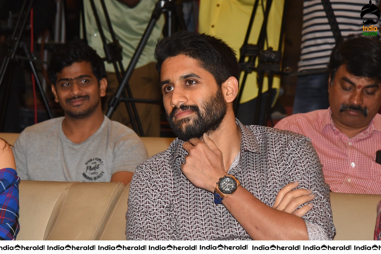 Actor Naga Chaitanya is stylish and suave at Venky Mama Meet Set 1