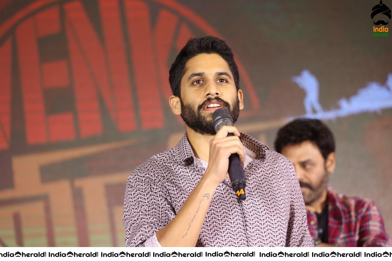 Actor Naga Chaitanya is stylish and suave at Venky Mama Meet Set 1