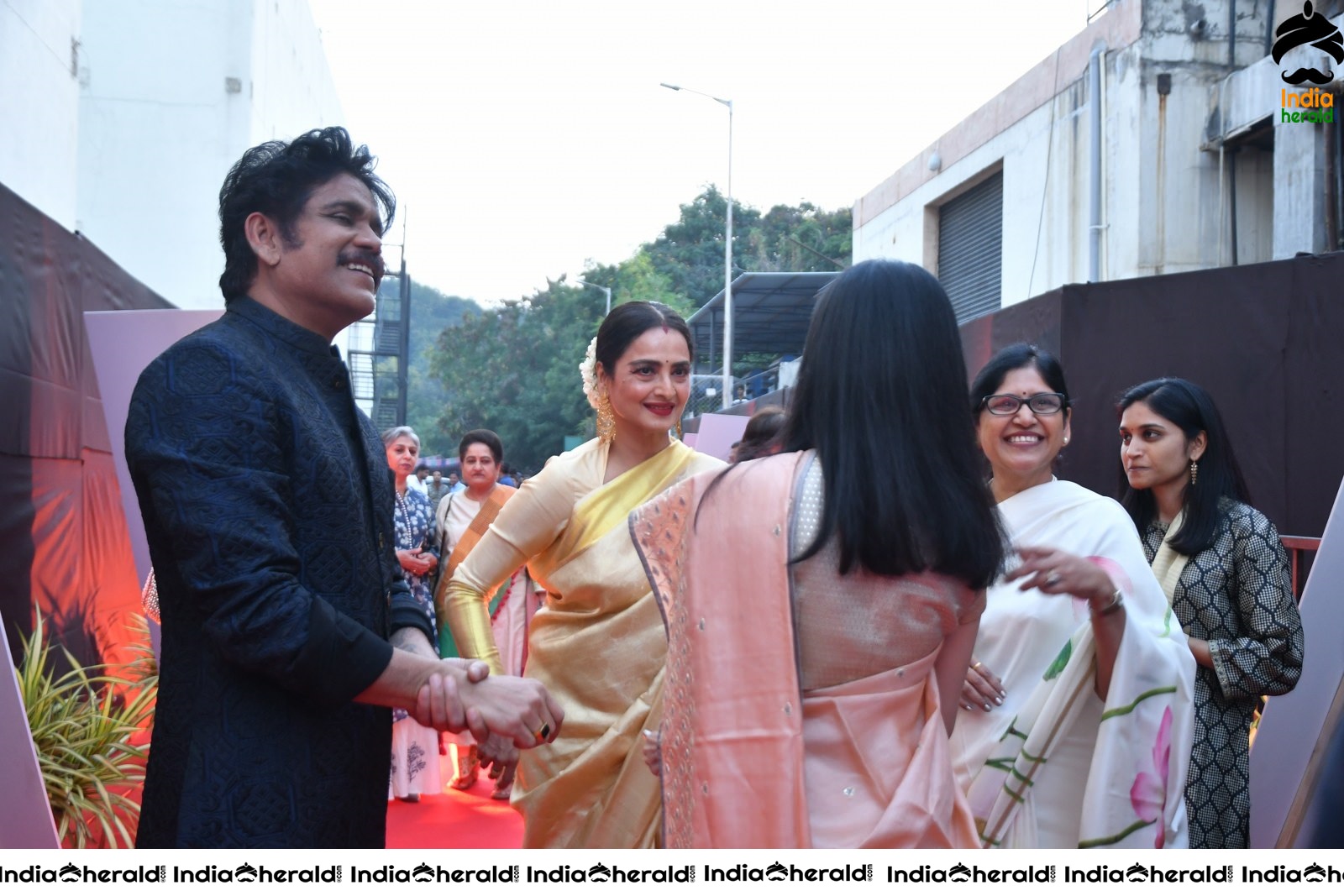 Actor Nagarjuna welcome the guests at ANR Awards Set 2