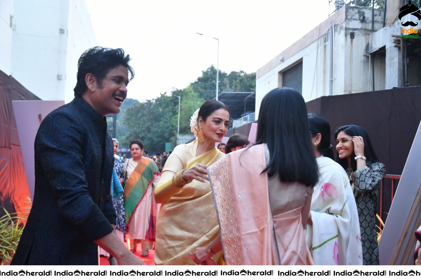 Actor Nagarjuna welcome the guests at ANR Awards Set 2