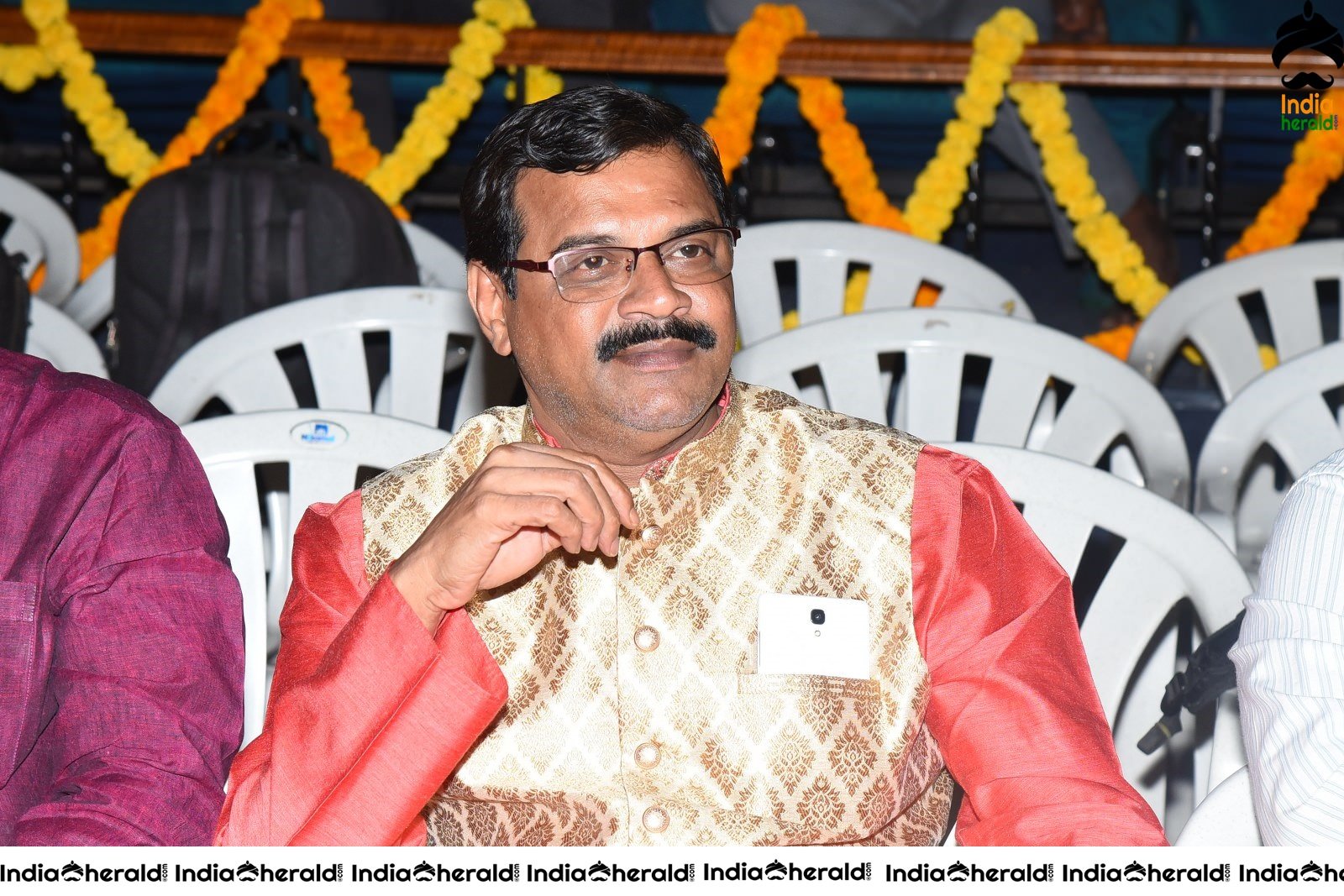 Actors at Ayyappa Kataksham Audio Launch