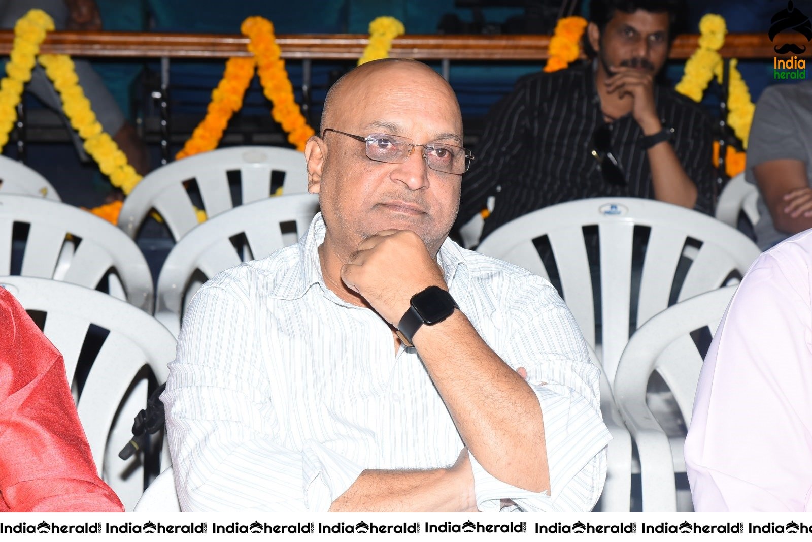 Actors at Ayyappa Kataksham Audio Launch