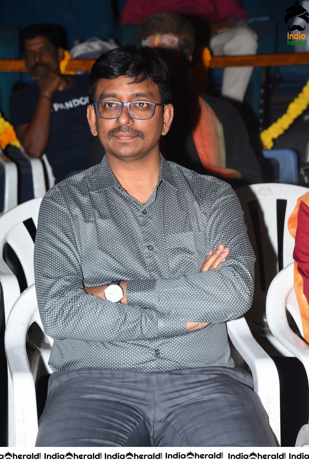 Actors at Ayyappa Kataksham Audio Launch