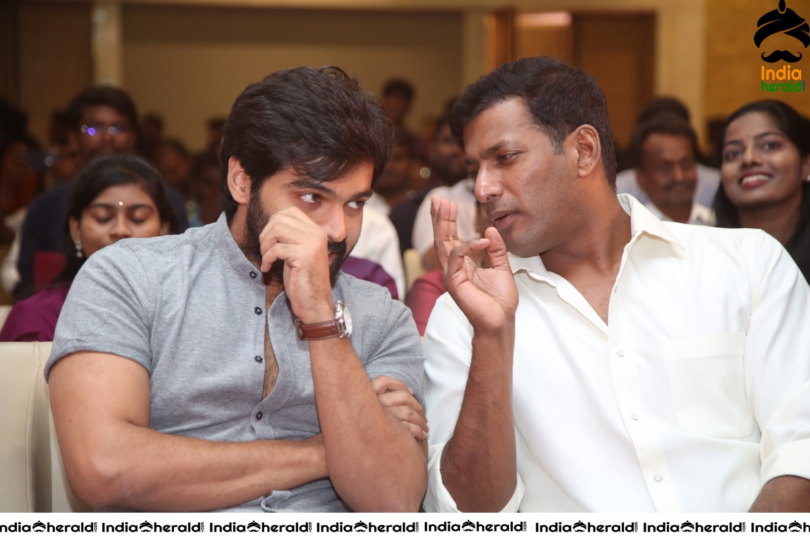 Actors having a lighter moment and is all smiles at Action Pre Release Event Set 2