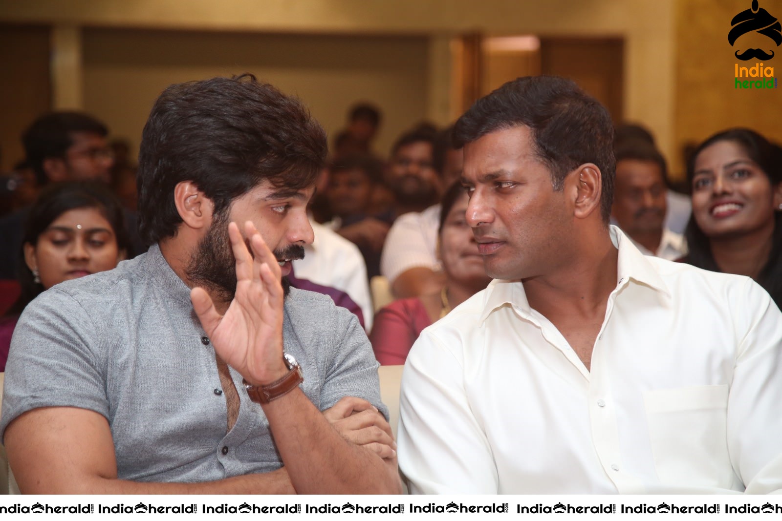 Actors having a lighter moment and is all smiles at Action Pre Release Event Set 2