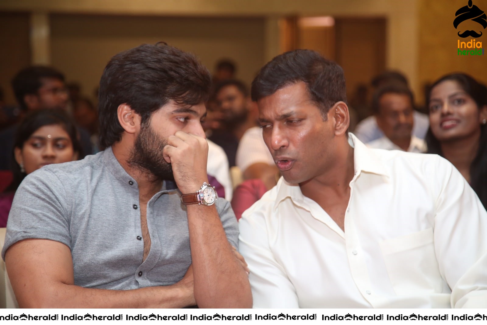 Actors having a lighter moment and is all smiles at Action Pre Release Event Set 2