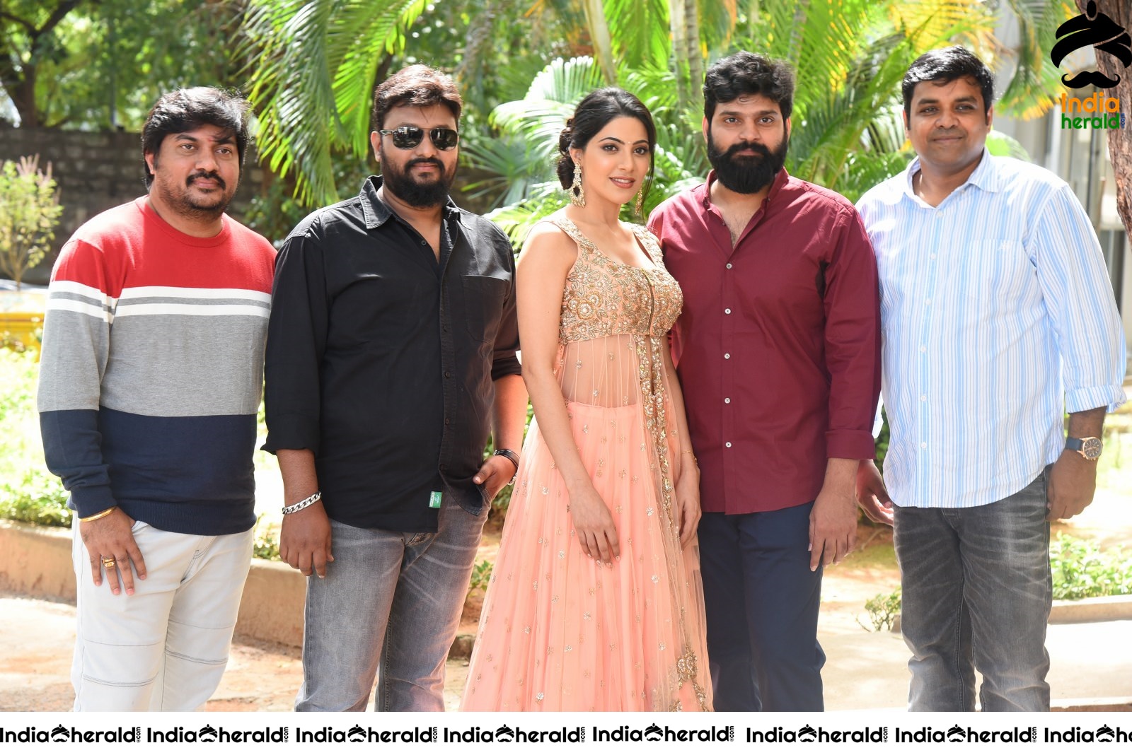 Actors of Thippara Meesam Group Photo Outdoors