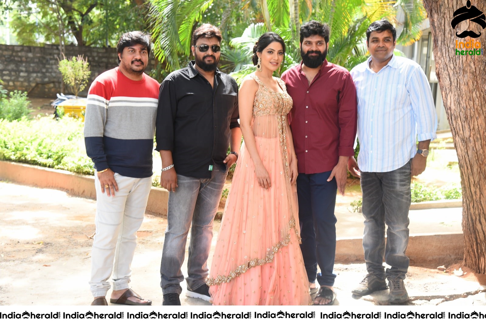 Actors of Thippara Meesam Group Photo Outdoors