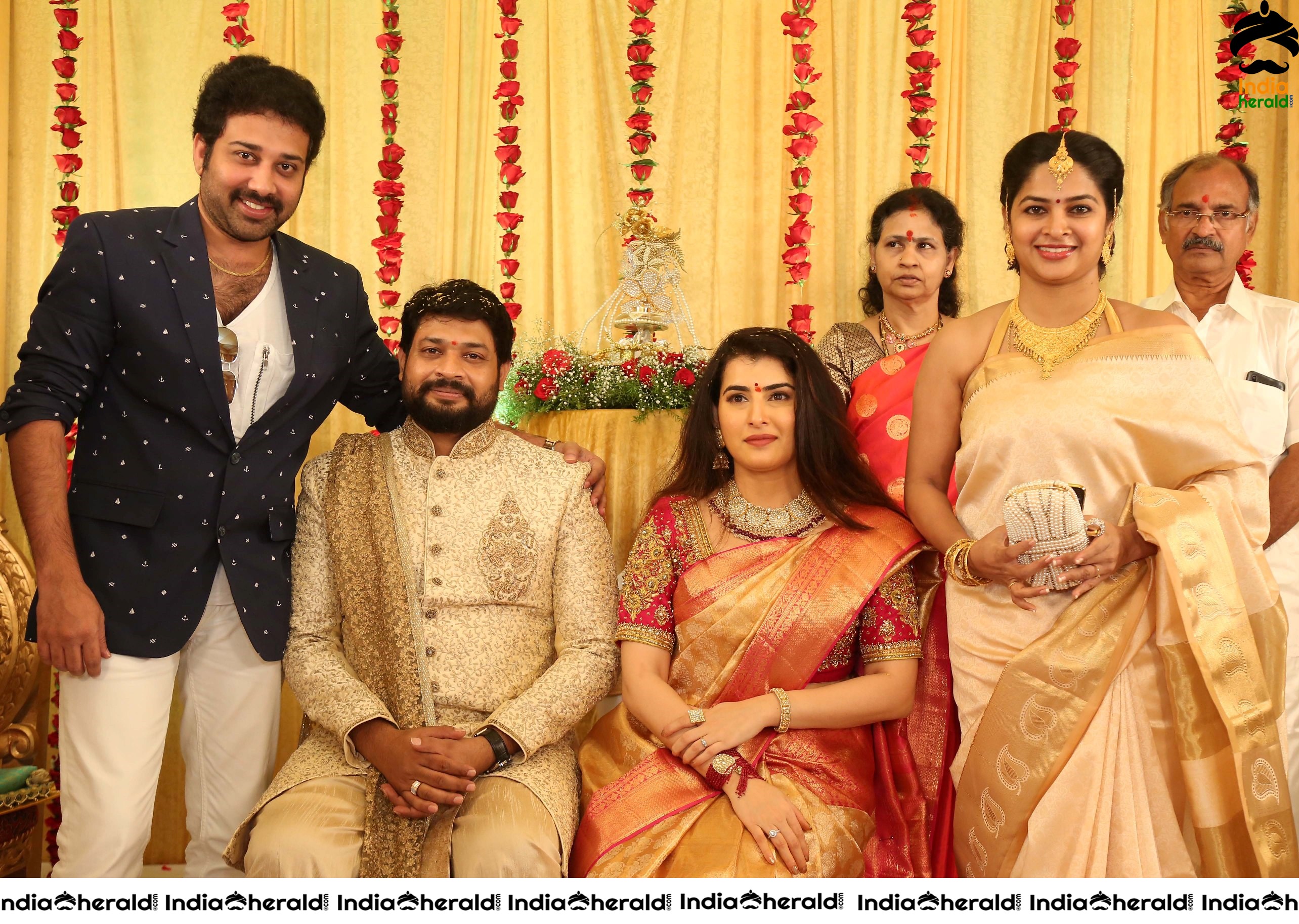 Actress Archana Veda Engagement with Jagadeesh Set 1