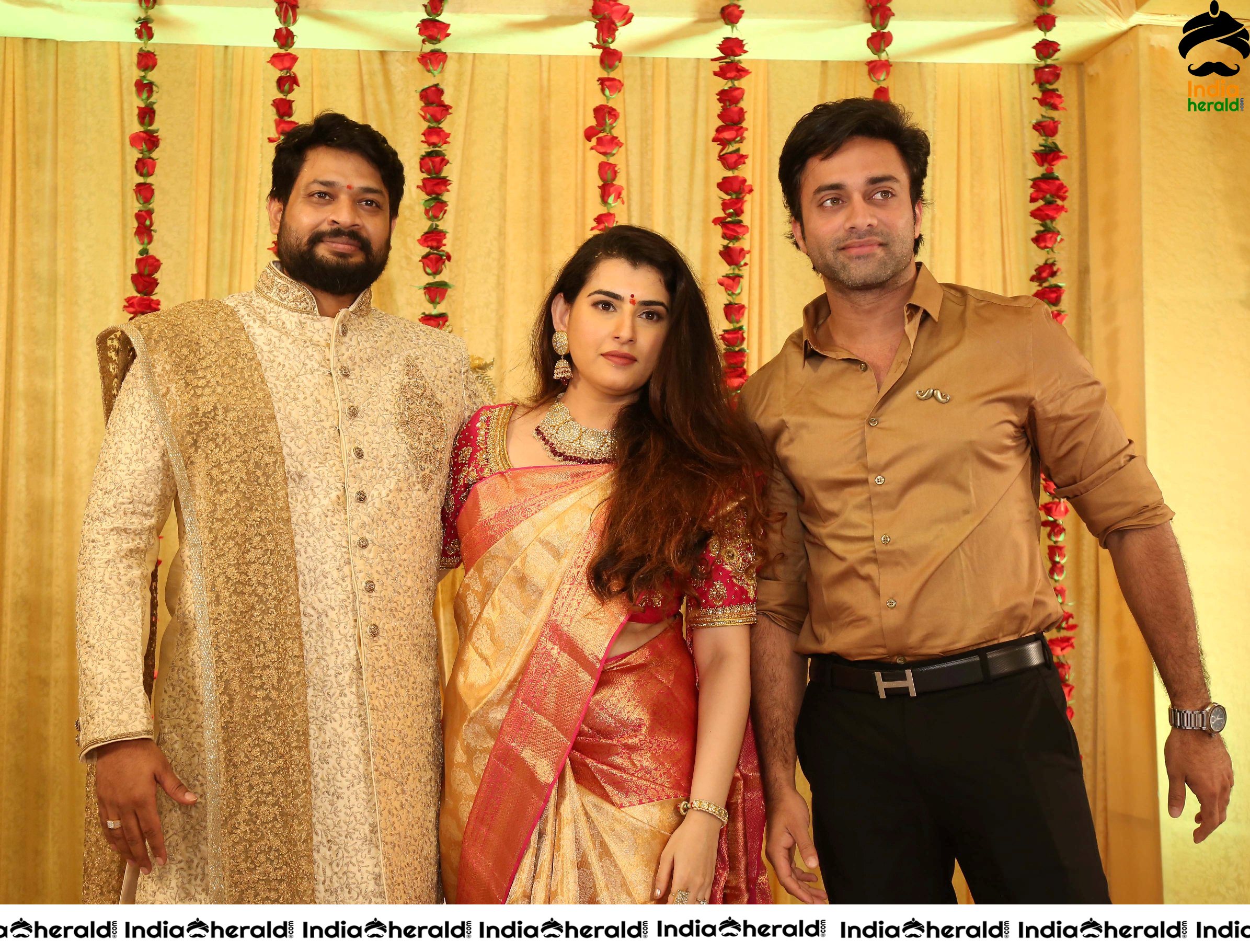 Actress Archana Veda Engagement with Jagadeesh Set 2