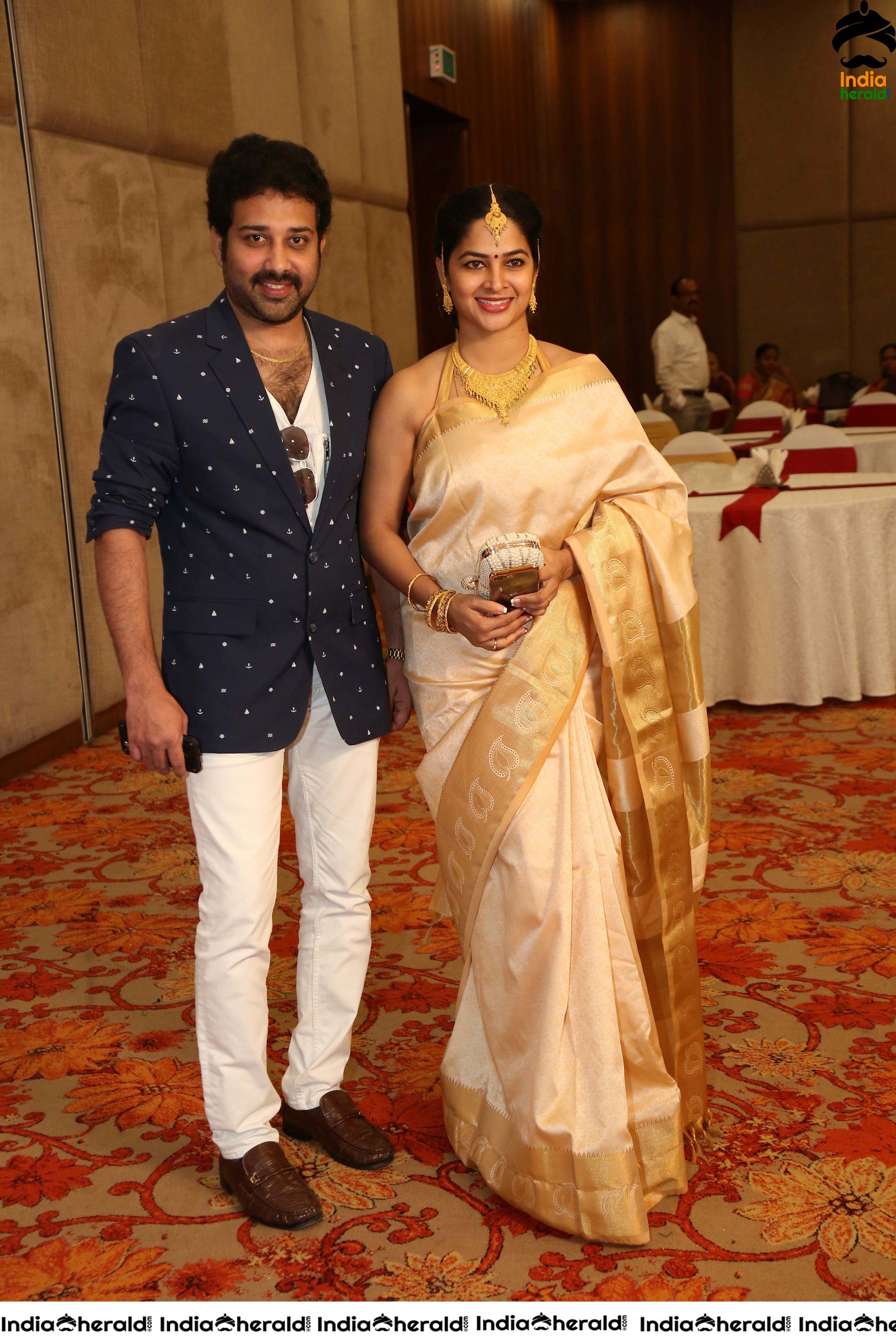 Actress Archana Veda Engagement with Jagadeesh Set 2