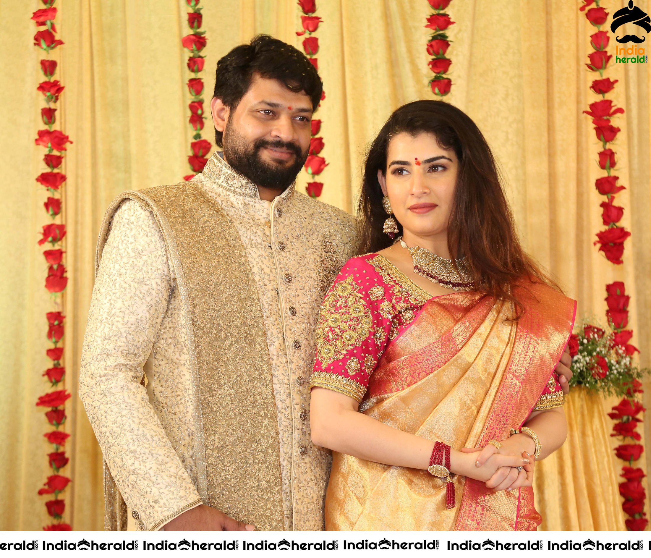 Actress Archana Veda Engagement with Jagadeesh Set 2