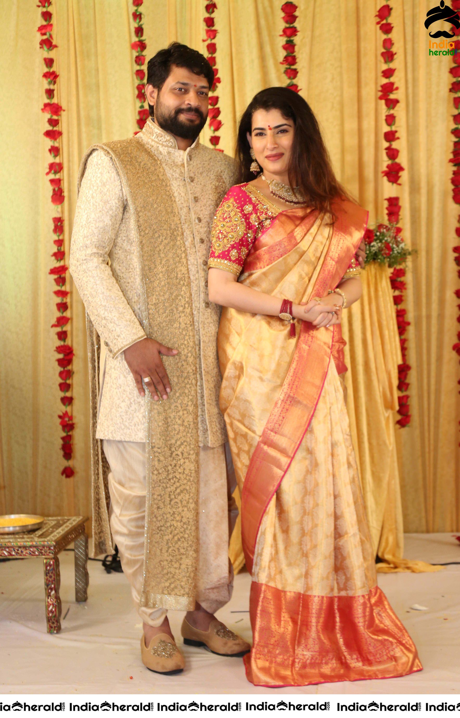 Actress Archana Veda Engagement with Jagadeesh Set 2