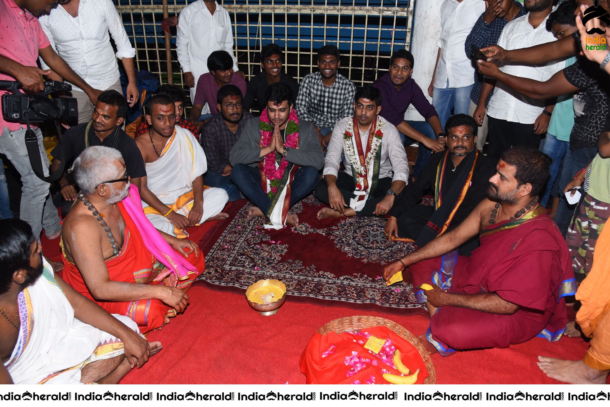 Arjun Suravaram Tour at Bhadrakali temple Warangal Set 1