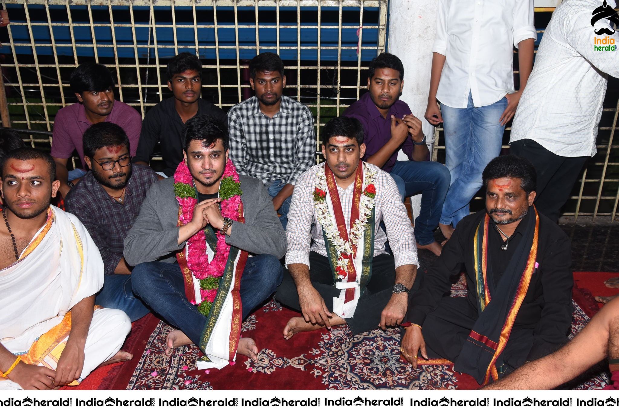 Arjun Suravaram Tour at Bhadrakali temple Warangal Set 2