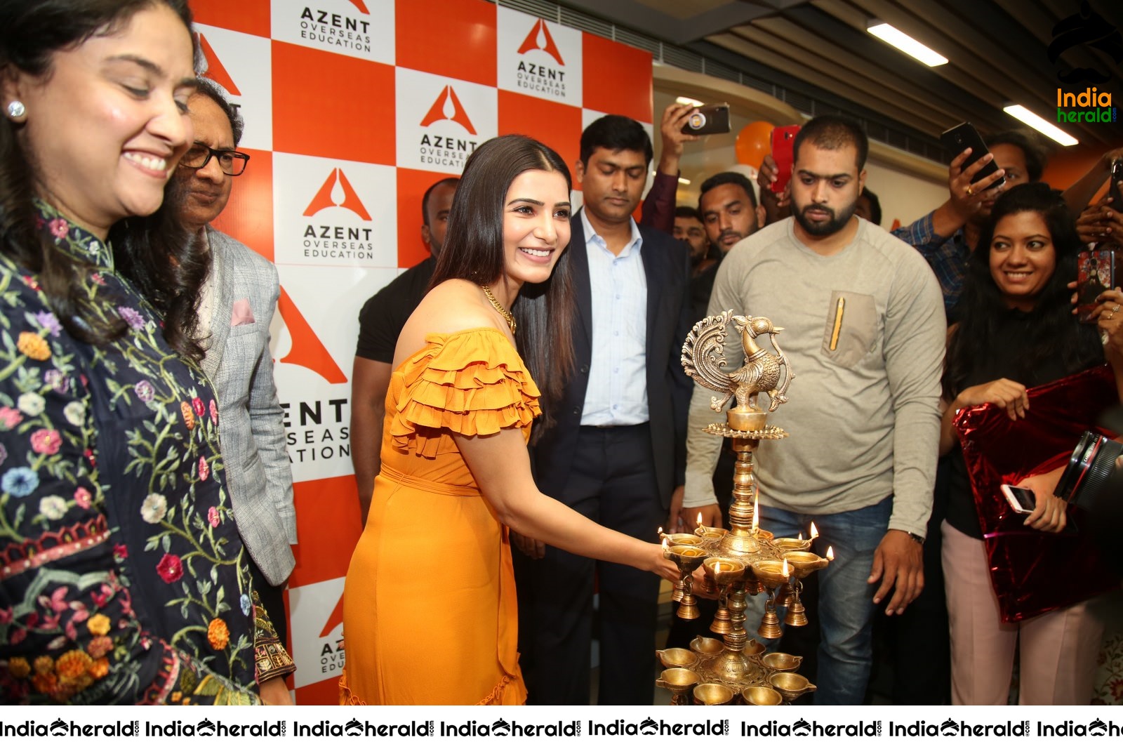 AZENT Overseas Educton Hyderbad Center Launch By Samantha Set 4