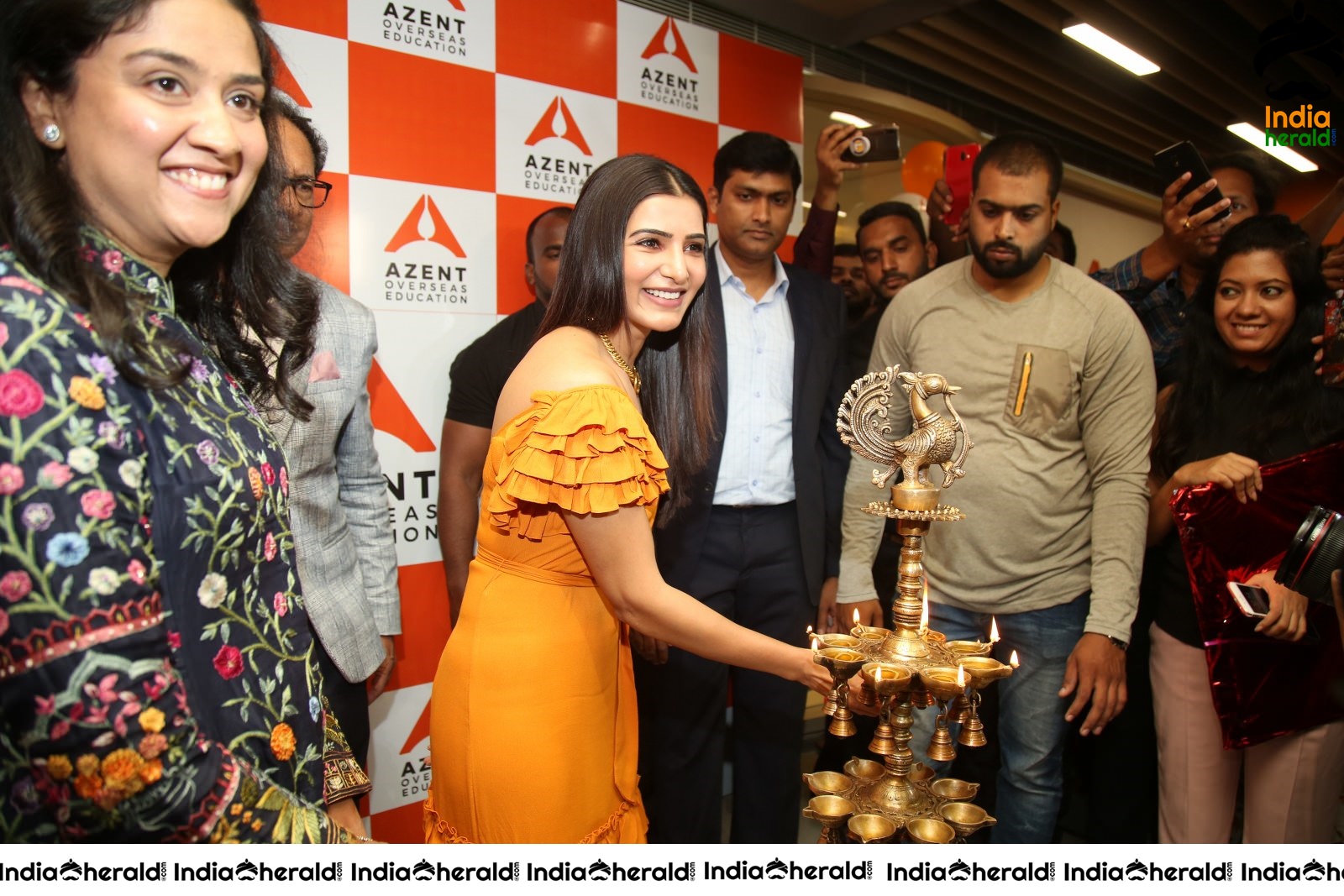 AZENT Overseas Educton Hyderbad Center Launch By Samantha Set 4