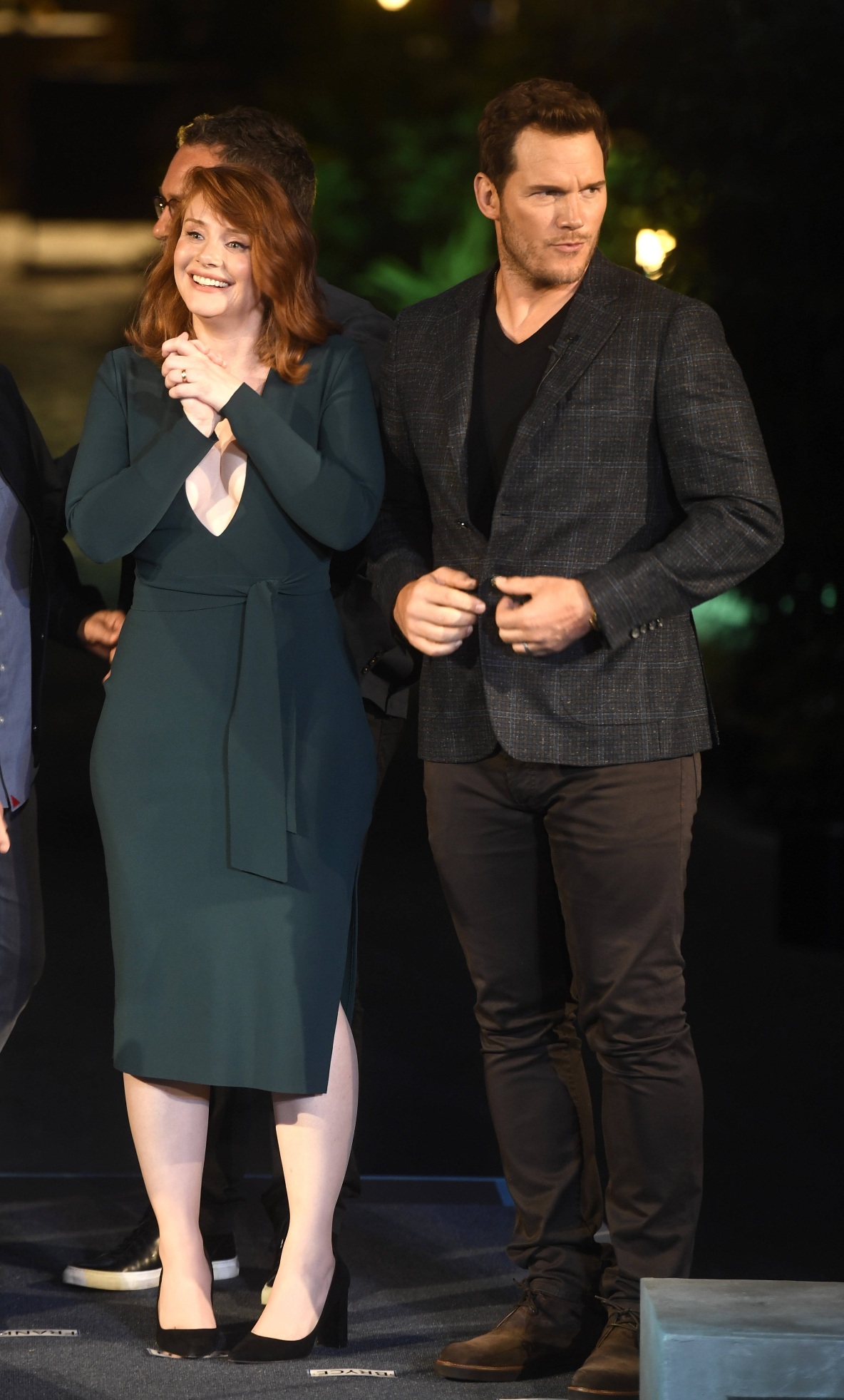 Bryce Dallas Howard And Chris Pratt At Jurassic World The Ride Grand Opening In Universal Studios