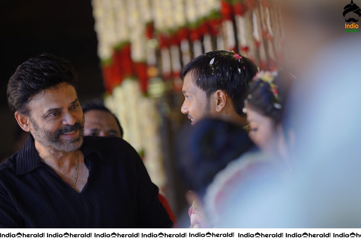 Celebs at Journalist Prabhu Daughter Spandhana Wedding Photos Set 2