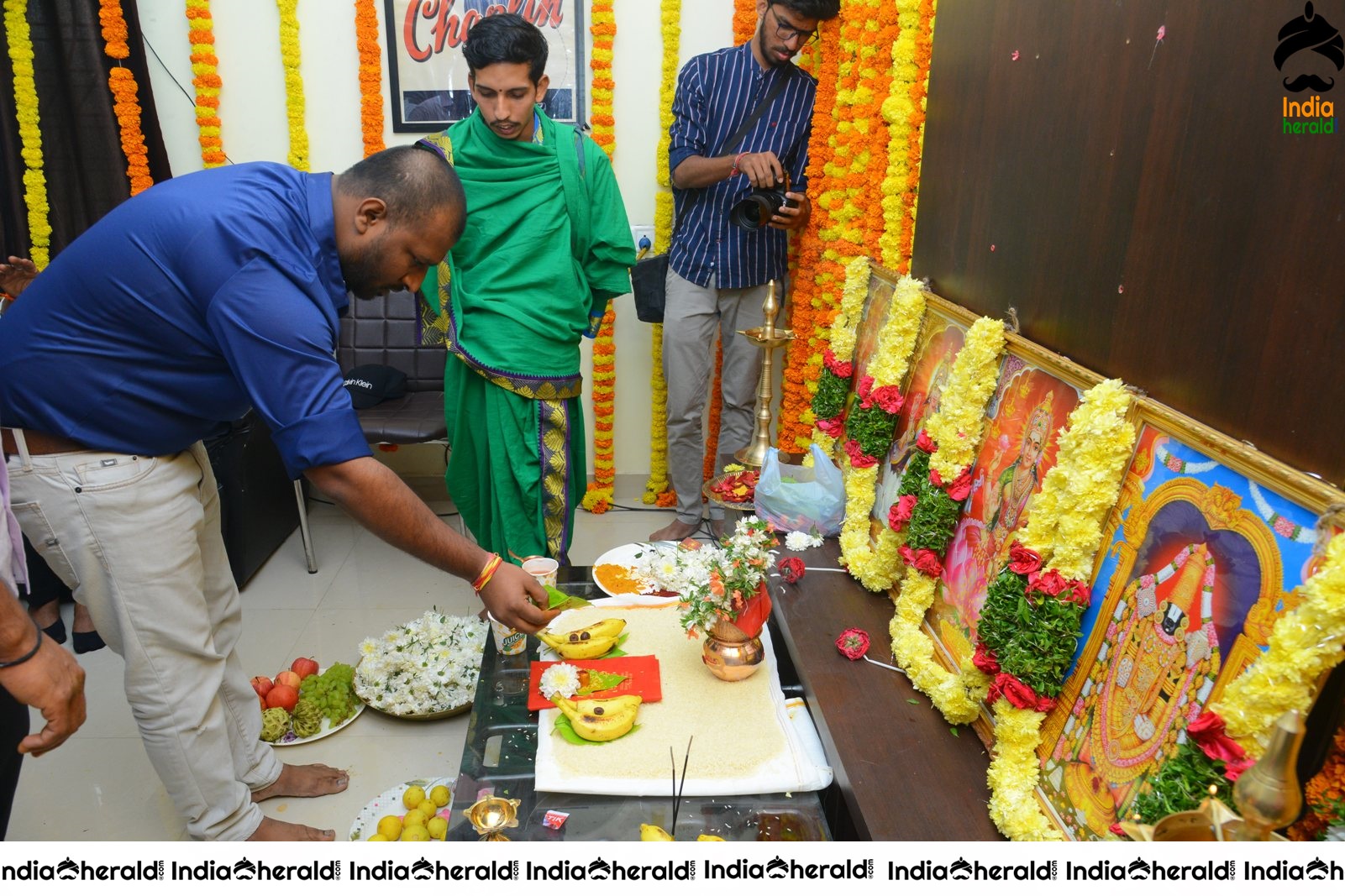 Color Movie opening Pooja pics Set 1