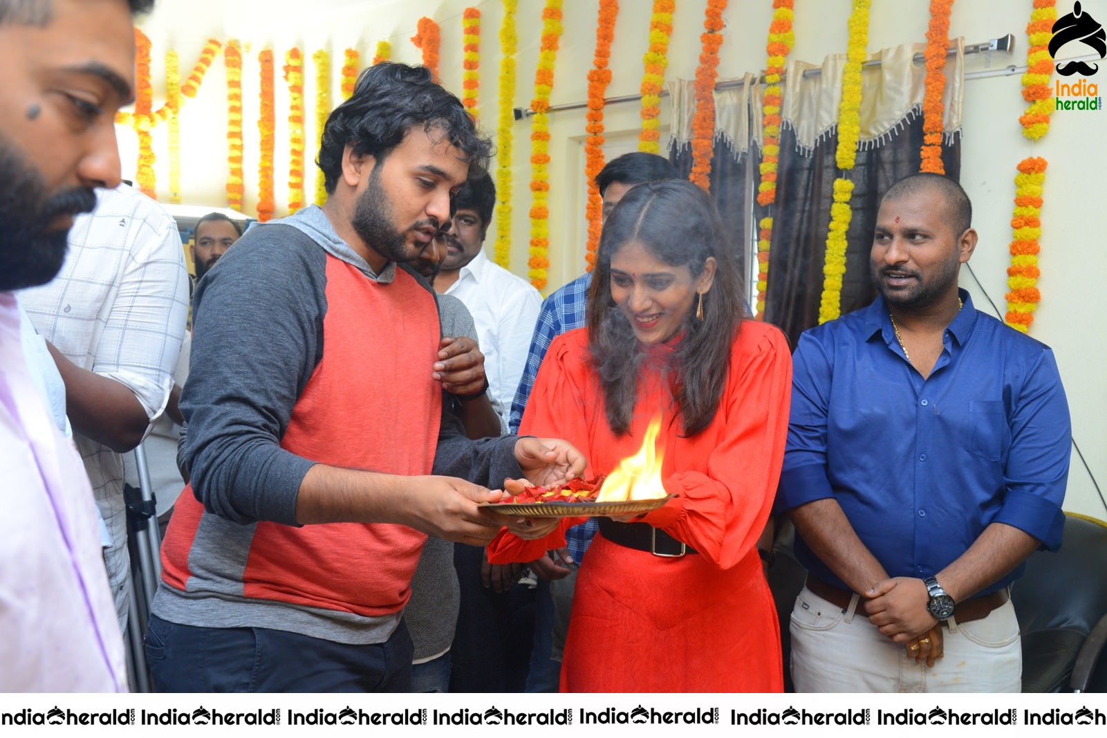 Color Movie opening Pooja pics Set 2