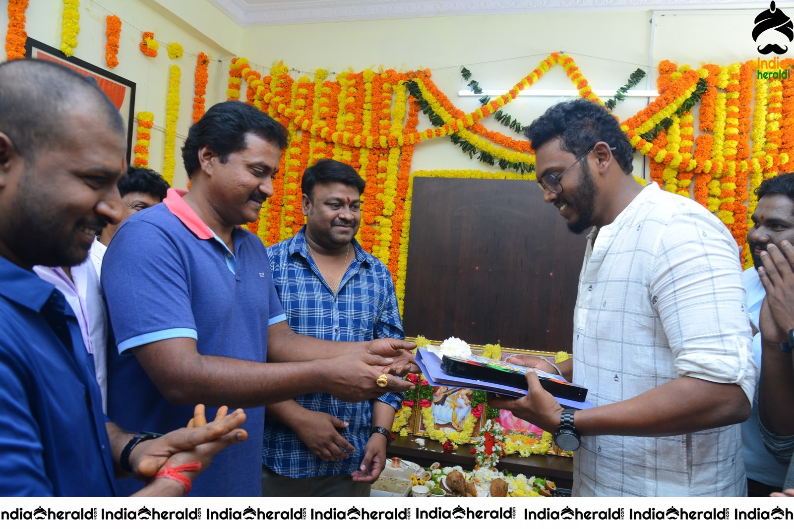 Color Movie opening Pooja pics Set 3
