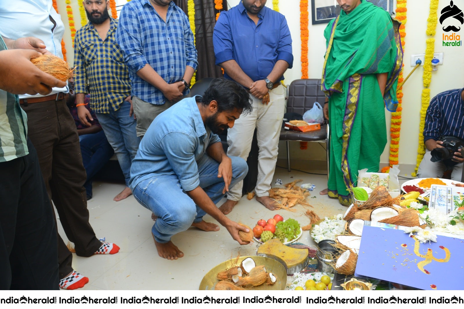Color Movie opening Pooja pics Set 3