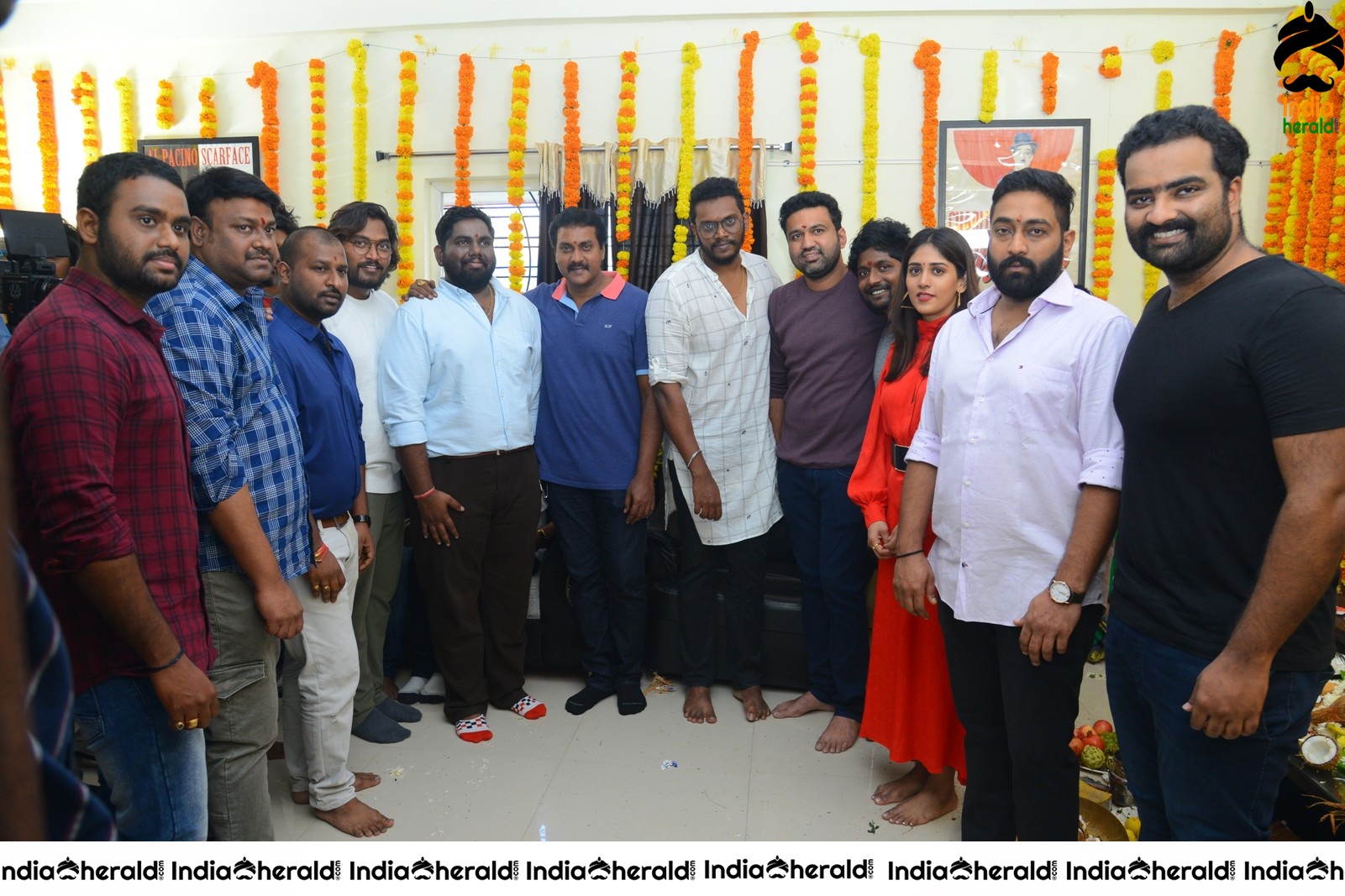 Color Movie opening Pooja pics Set 4