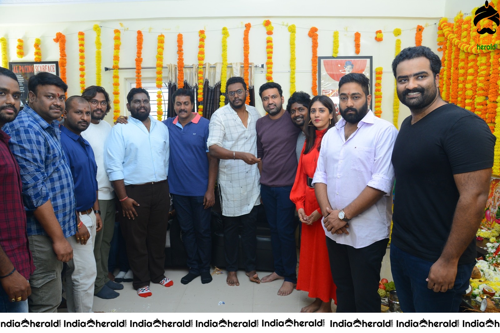 Color Movie opening Pooja pics Set 4