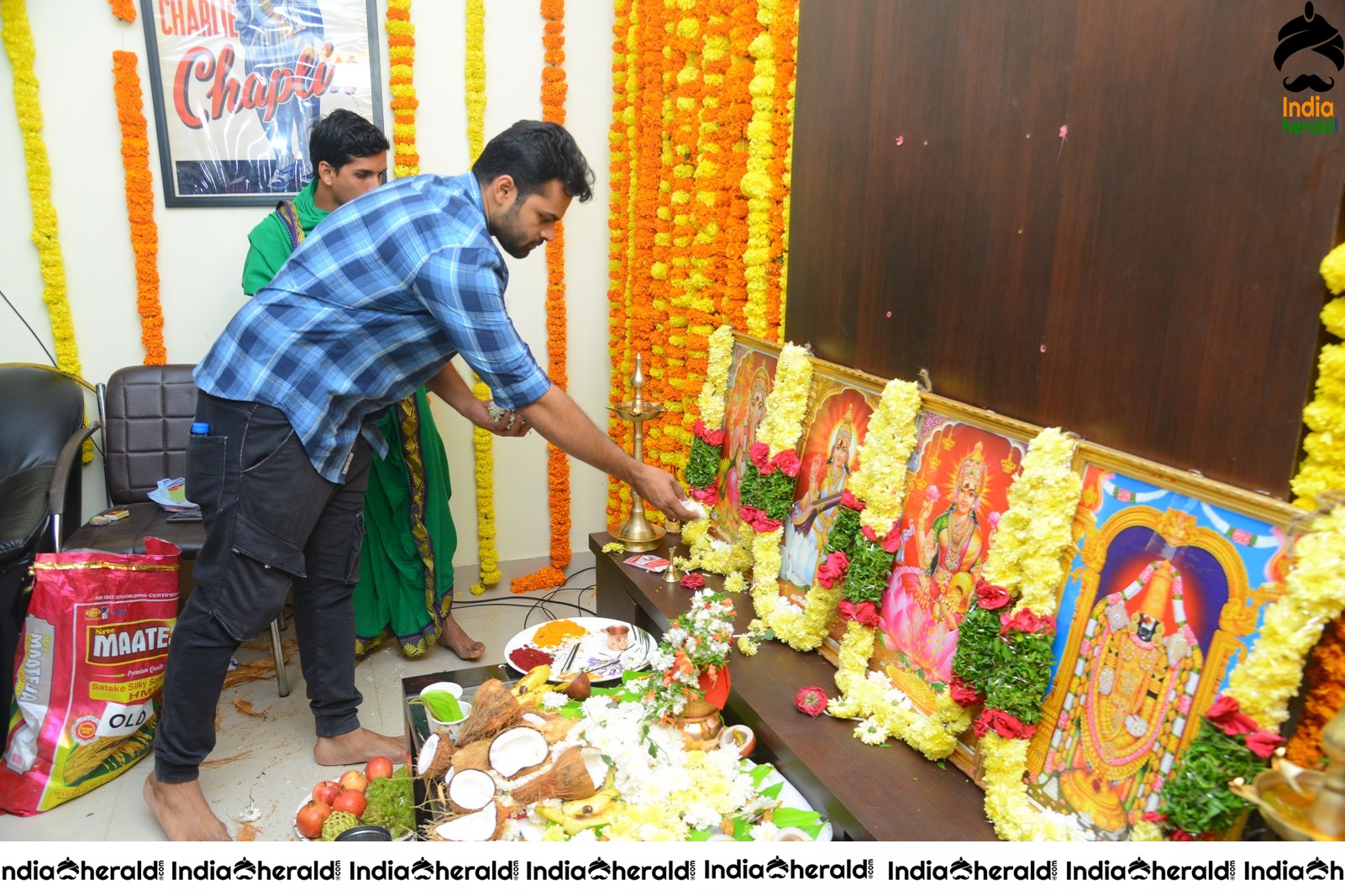 Color Movie opening Pooja pics Set 5