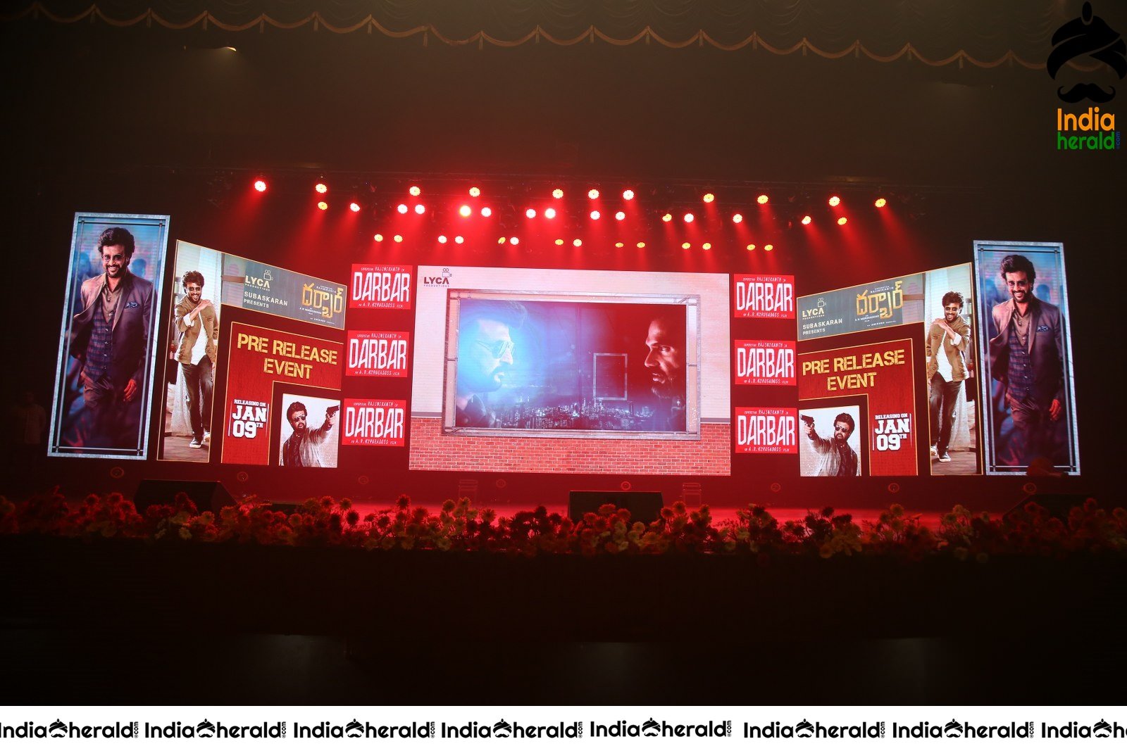 Darbar Movie Pre Release Event Entrance Hoardings