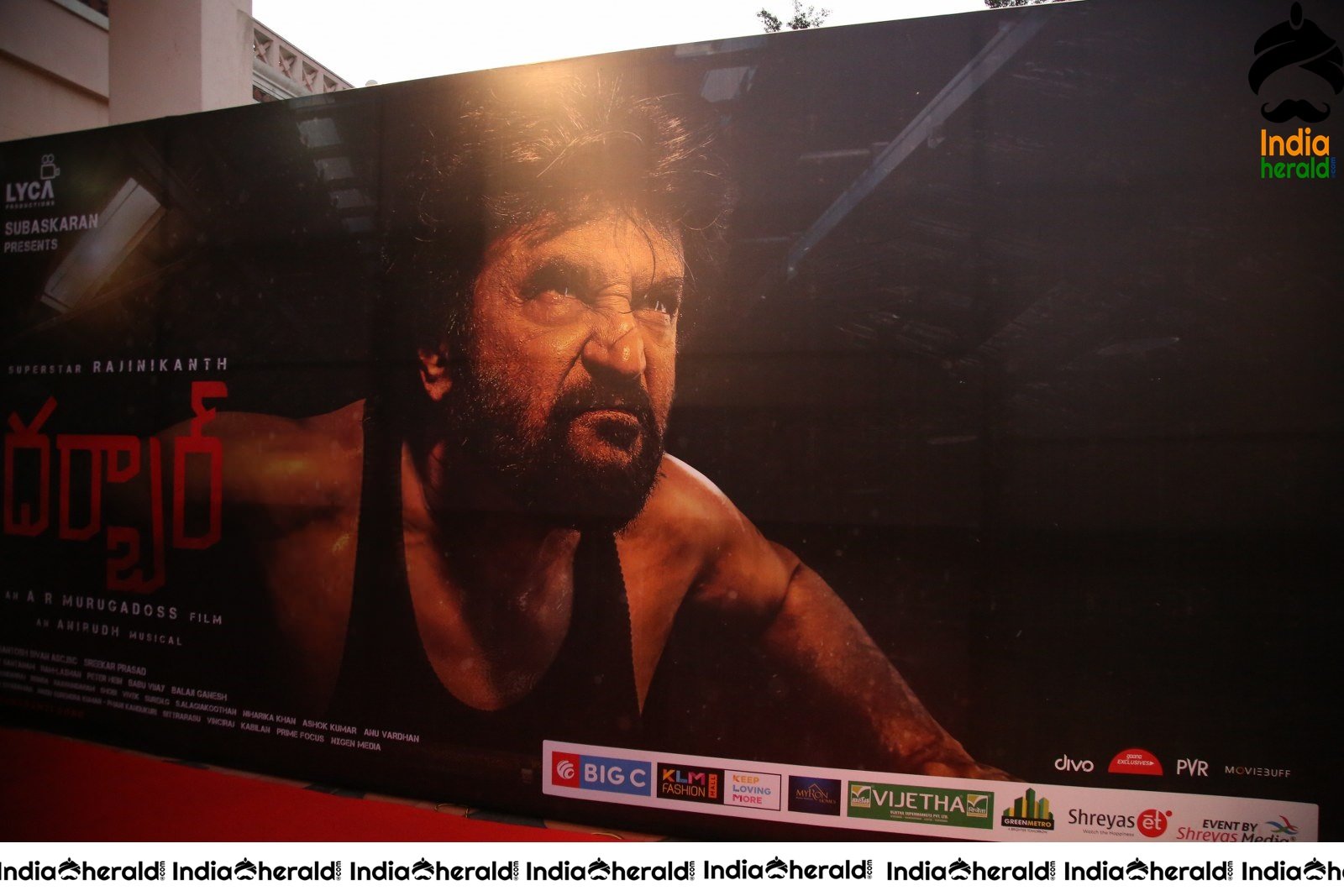 Darbar Movie Pre Release Event Entrance Hoardings