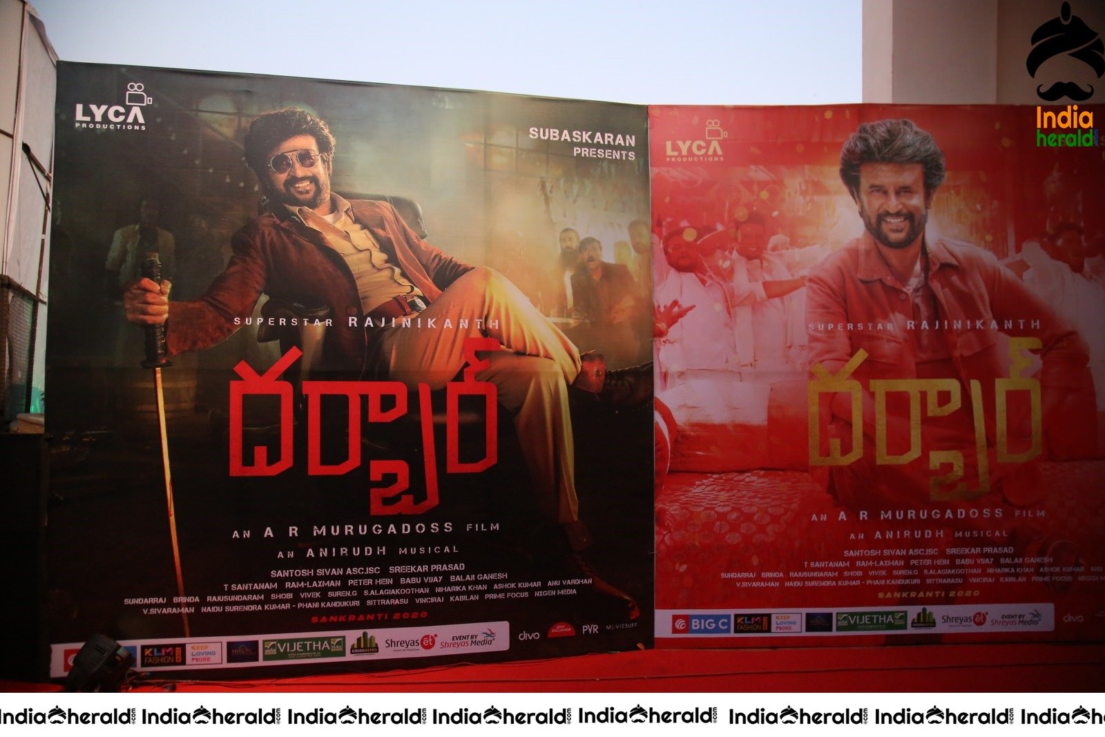 Darbar Movie Pre Release Event Entrance Hoardings