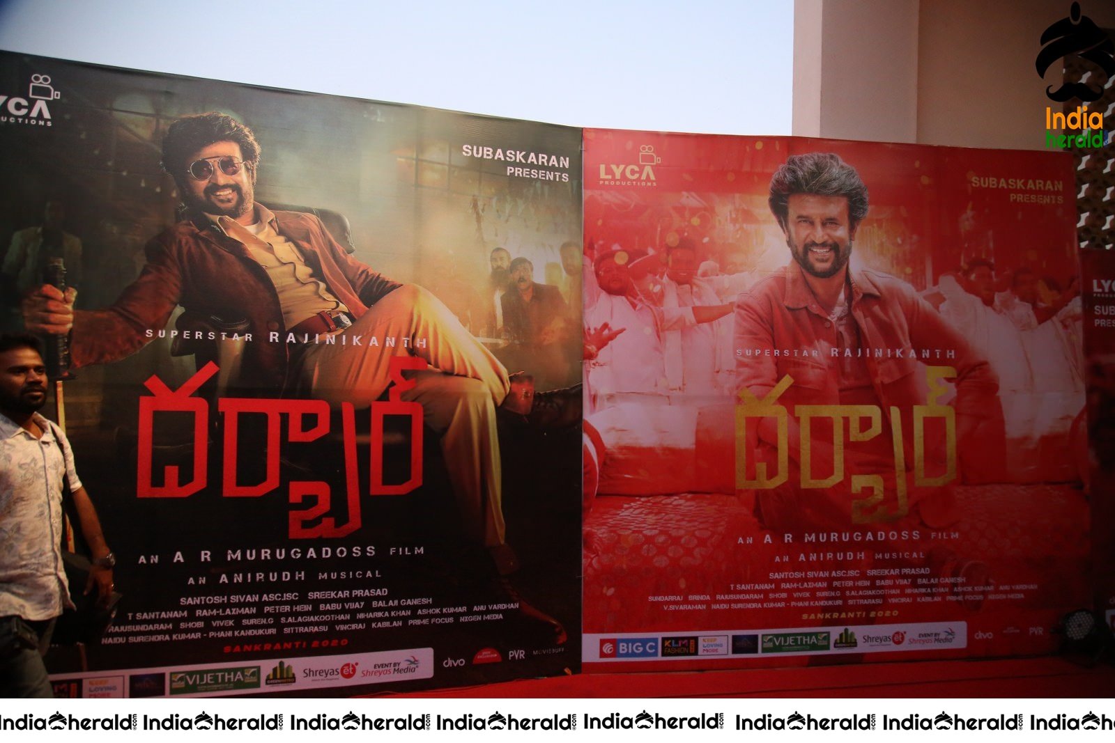 Darbar Movie Pre Release Event Entrance Hoardings
