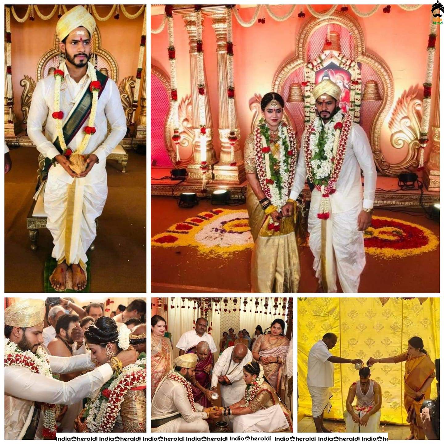 Devegowda grandson Nikhil wedding photos