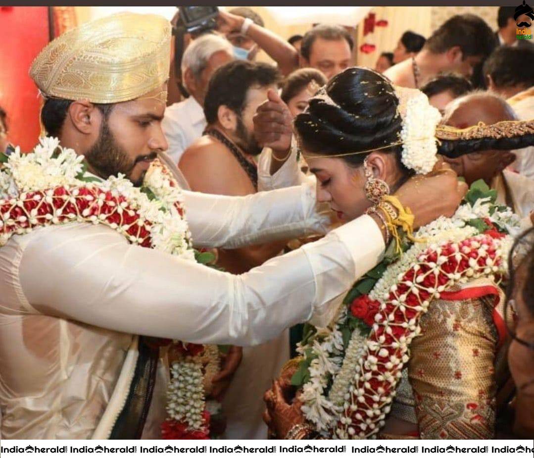 Devegowda grandson Nikhil wedding photos