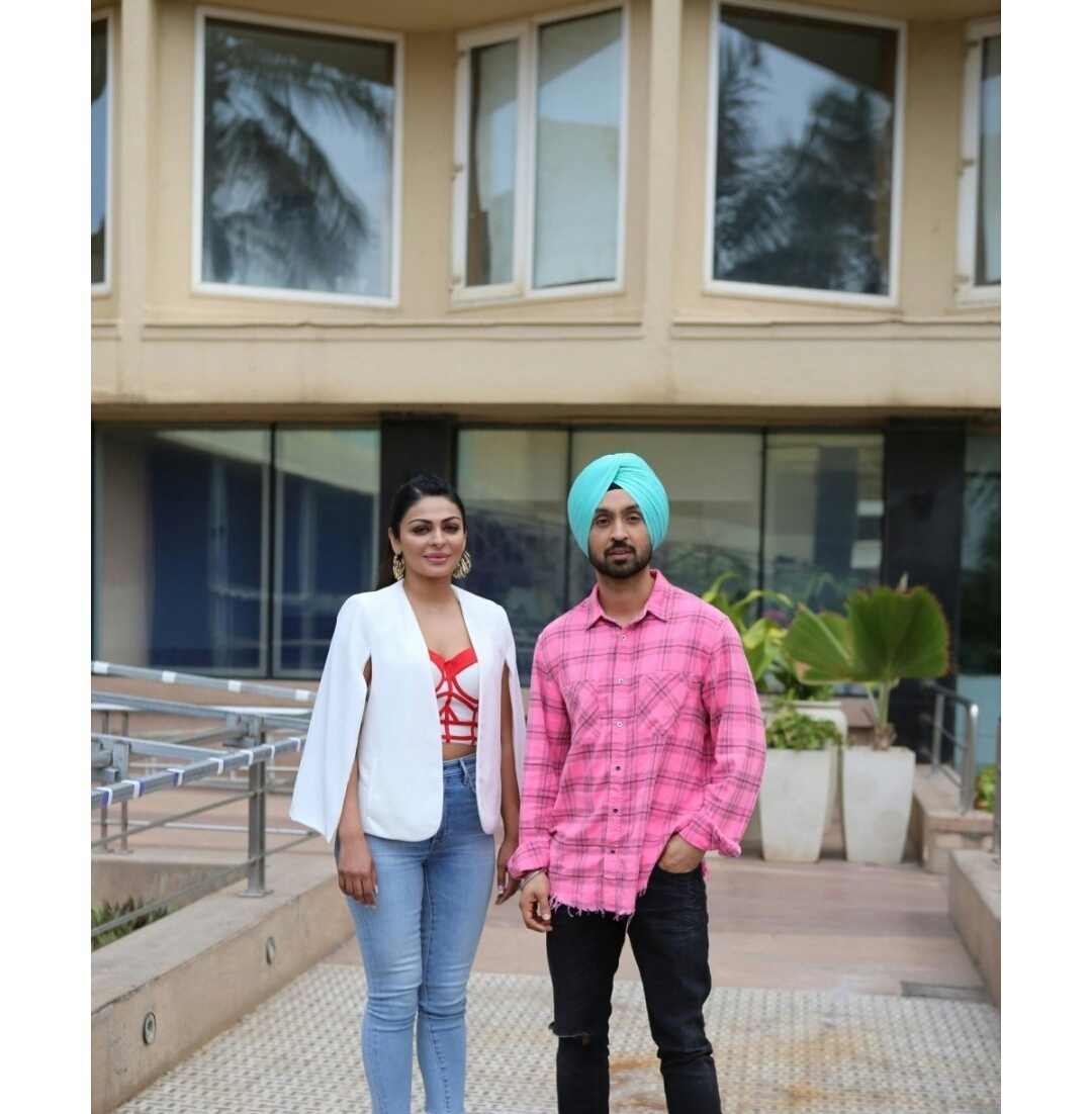 Diljit Dosanjh And Neeru Bajwa At A Media Interaction During The Promotions Of Her Upcoming Film Shadda In Mumbai