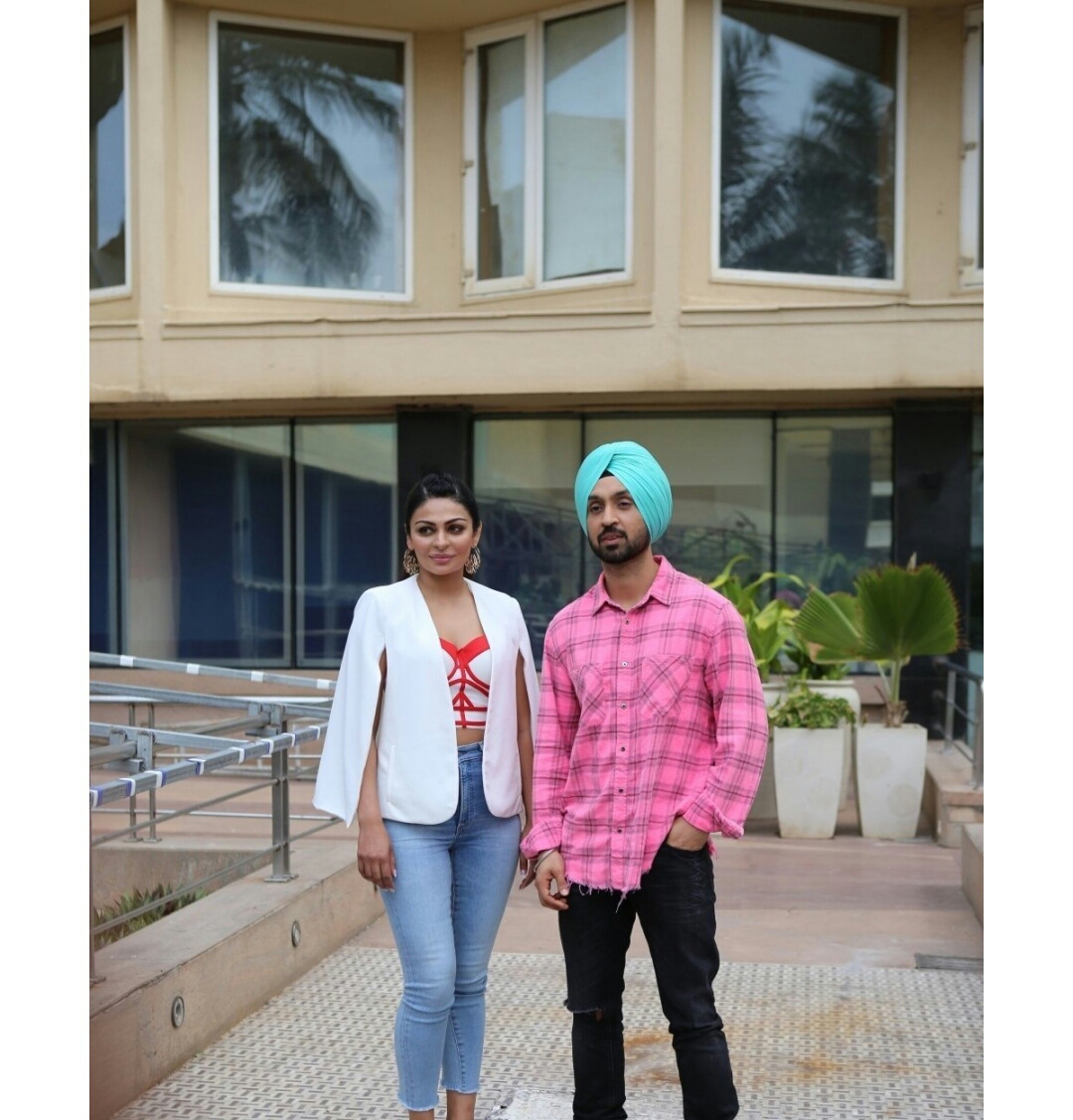 Diljit Dosanjh And Neeru Bajwa At A Media Interaction During The Promotions Of Her Upcoming Film Shadda In Mumbai